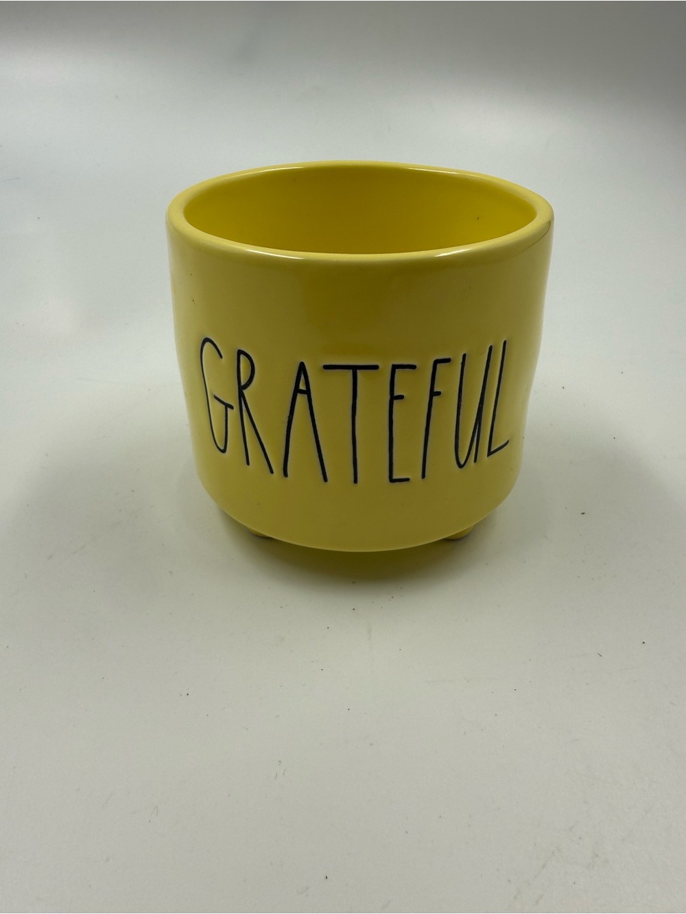 Rae Dunn grateful planter yellow